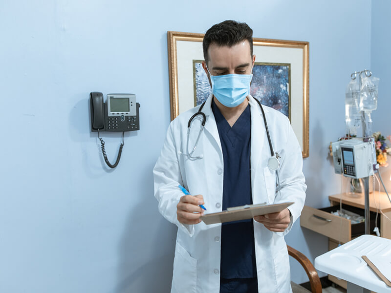 Doctor in a medical office setting.